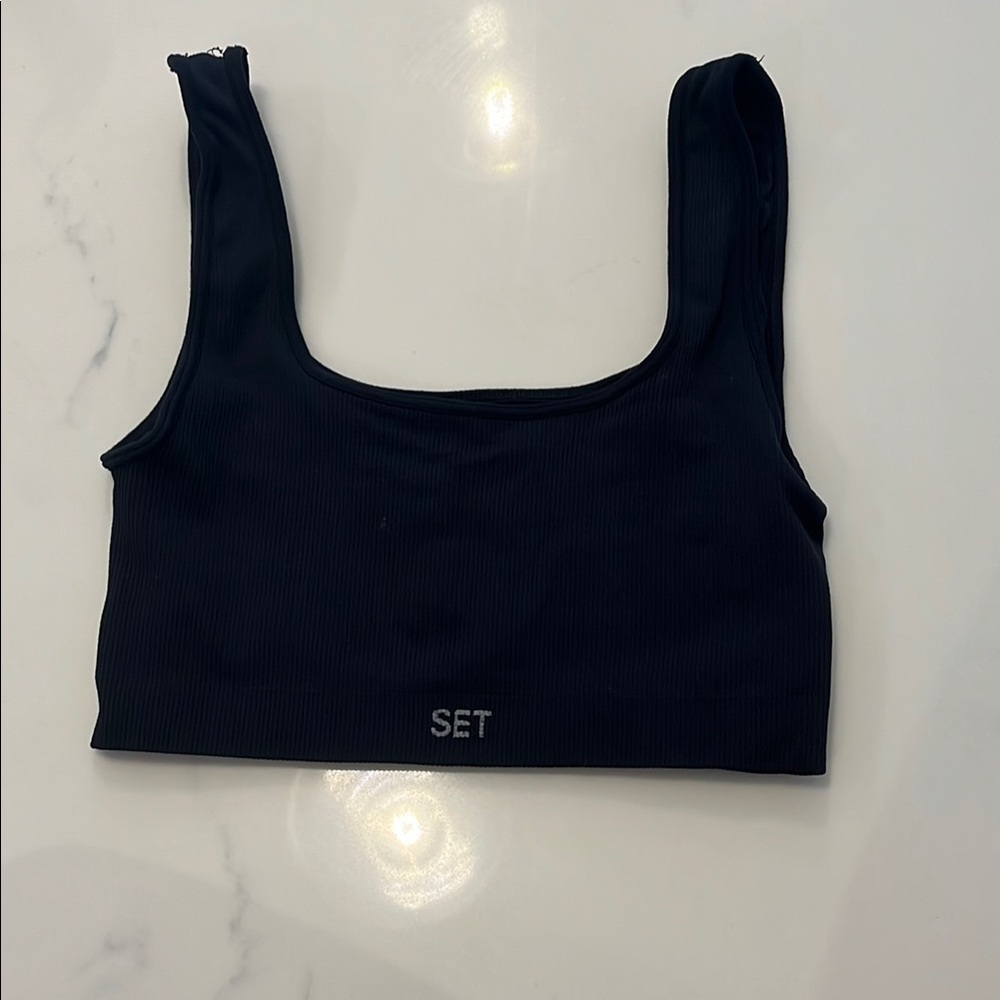 SET Active Black Tank Top